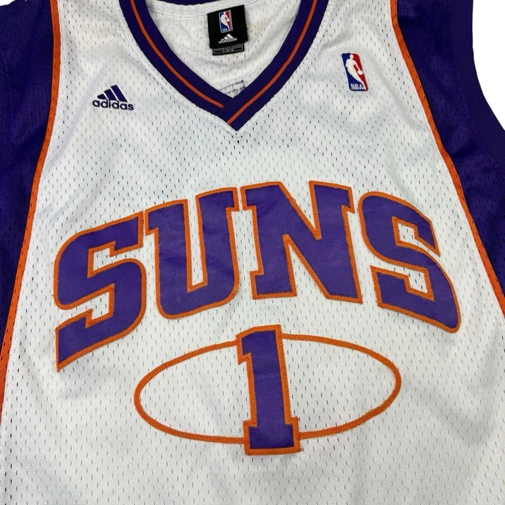 Adidas White Phoenix Suns‎ Amare Stoudemire #1 Jersey Men's Large +2 Length